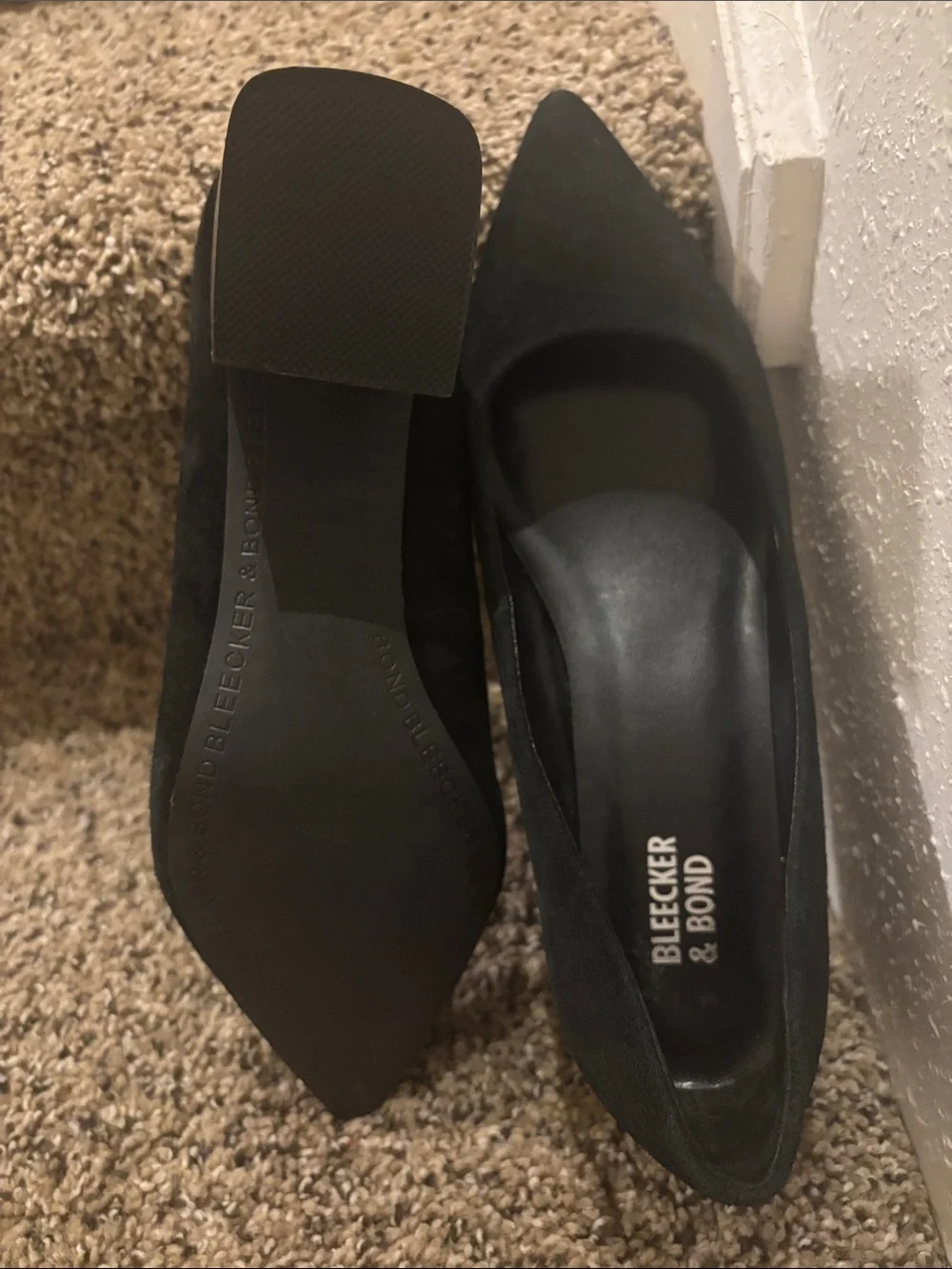 Bleecker & Bond Black Pointed Toe Pumps